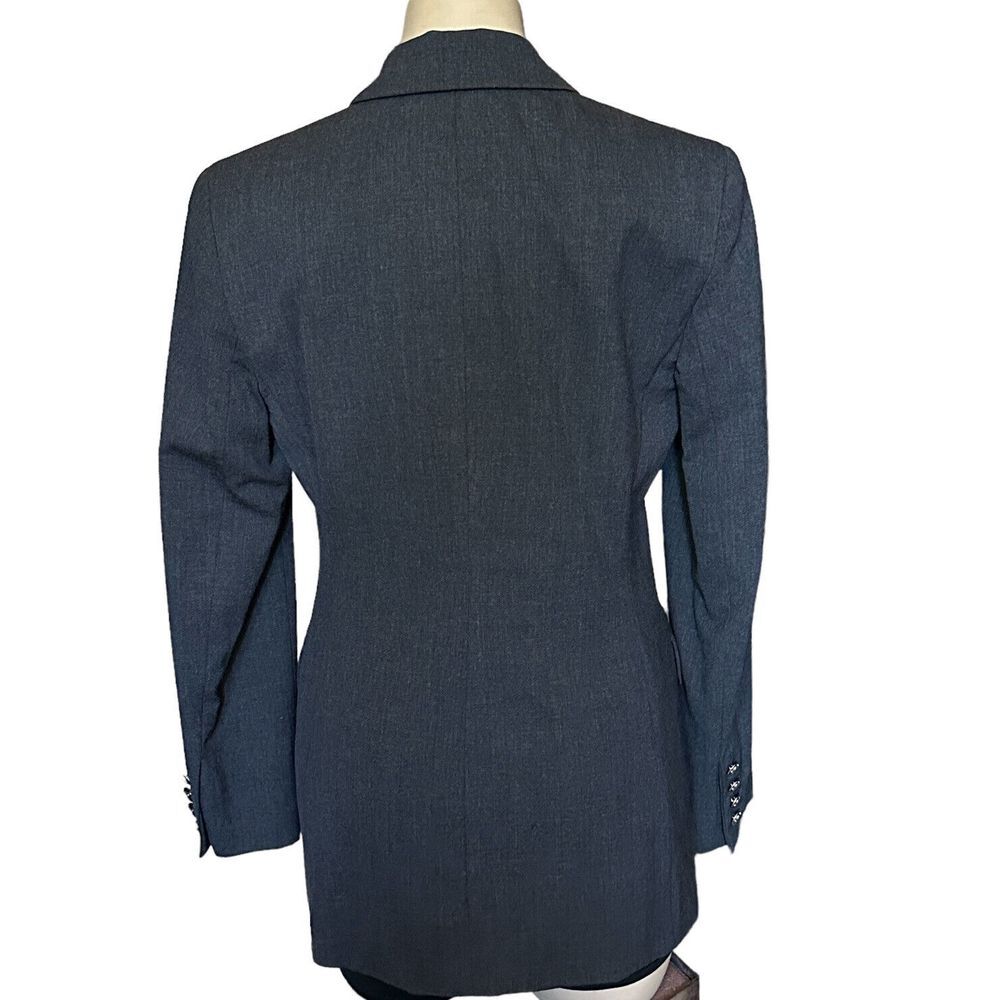 Lauren Ralph Lauren Blazer Jacket Women's 2P Charcoal Gray Worsted Wool USA - Picture 5 of 12